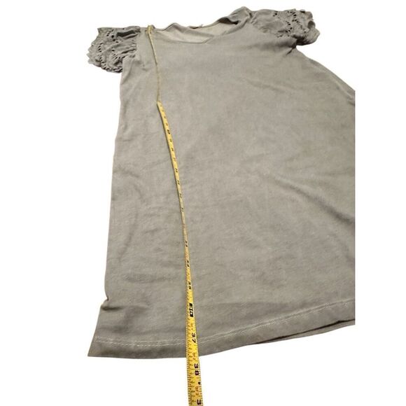 Longo L’arno eyelet cap sleeve cotton dress grey XS Italian - Picture 7 of 7